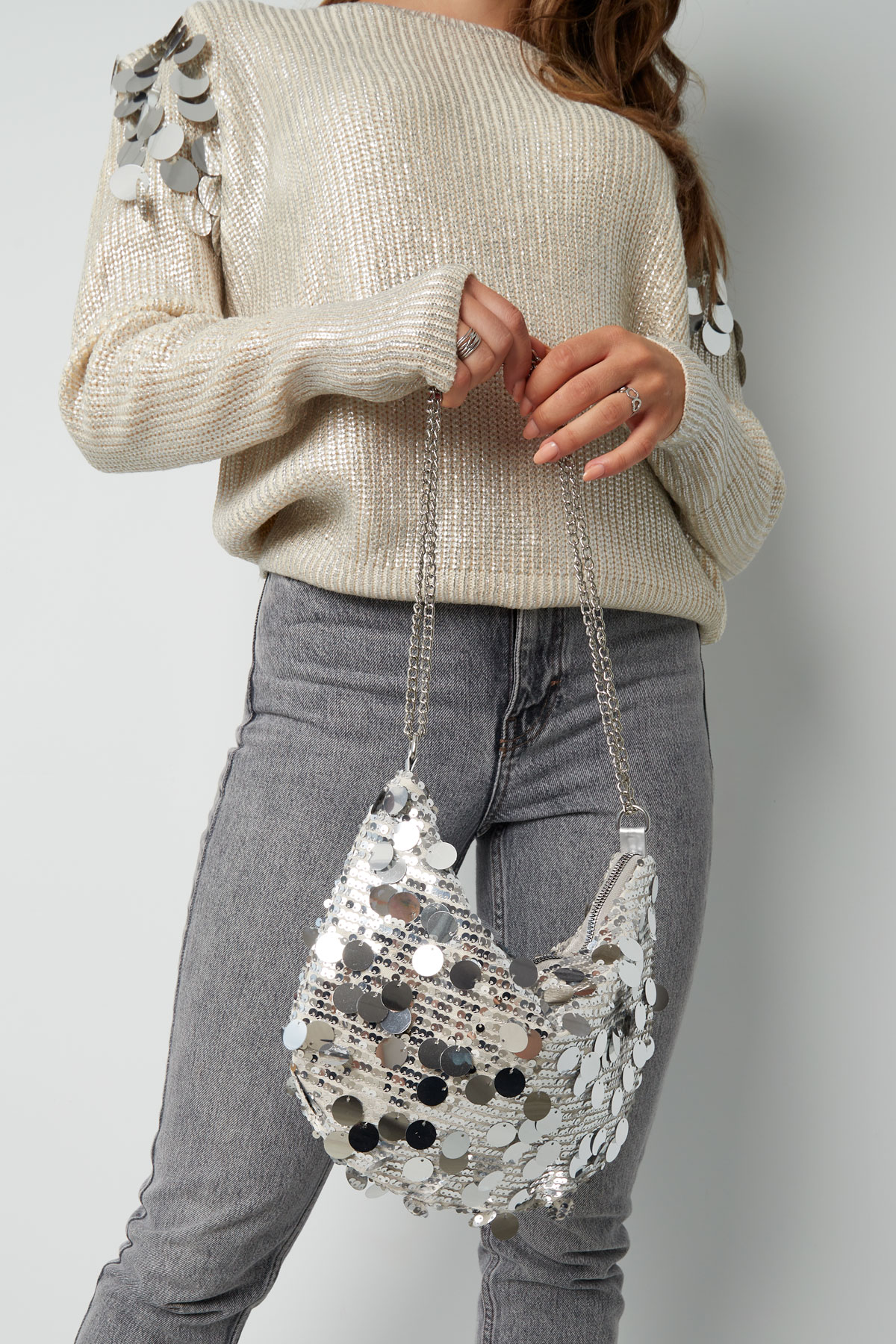 Tasche Glitzer & Glamour - silber Bild2